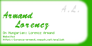 armand lorencz business card